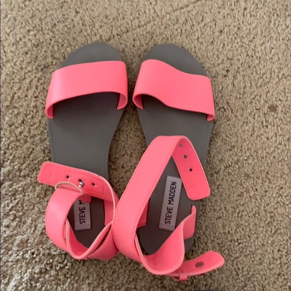 Bright pink Steve Madden sandals